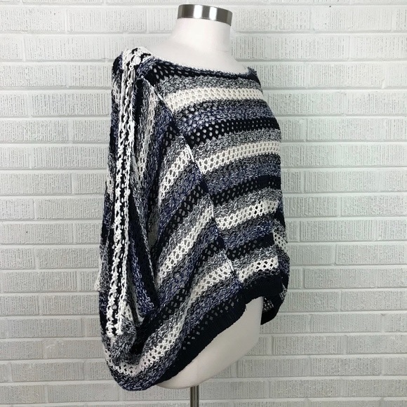 Free People Chunky Oversized Crop Stripe Sweater - Picture 2 of 8